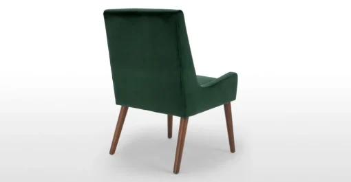 Juego de dos sillas de comedor Higgs – Terciopelo verde pino