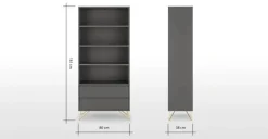 Librería Elona – Gris Carbón