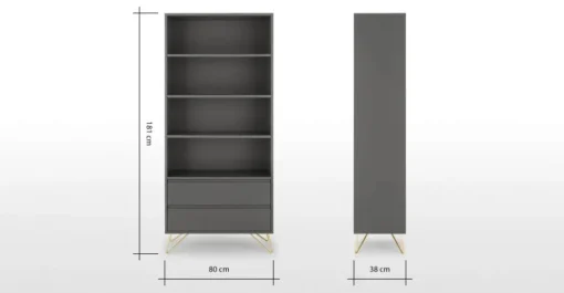 Librería Elona – Gris Carbón