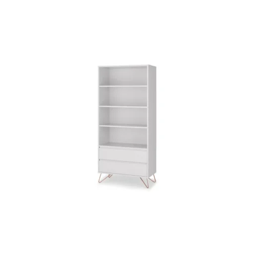 Librería Elona – Gris Claro y Cobre