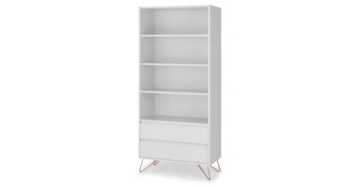 Librería Elona – Gris Claro y Cobre