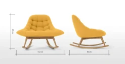 Mecedora Kolton – Amarillo yema