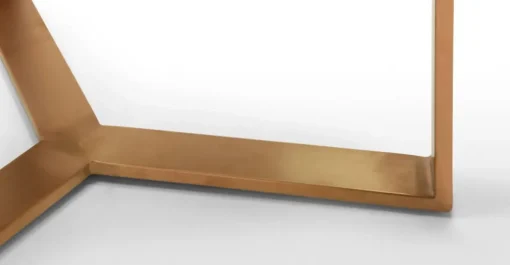 Mesa auxiliar Aula – Cobre cepillado y cristal verde