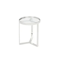 Mesa auxiliar Aula – Cromo y cristal