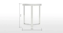 Mesa auxiliar Aula – Cromo y cristal
