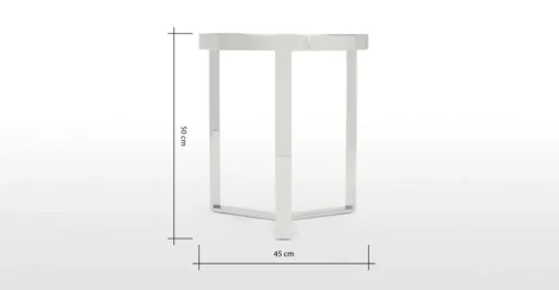 Mesa auxiliar Aula – Cromo y cristal