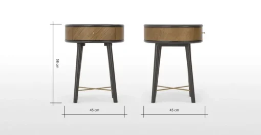 Mesa auxiliar Belgrave con cajón – Roble oscuro