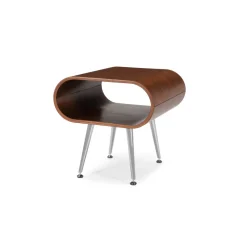 Mesa auxiliar con almacenaje Hooper – Nogal