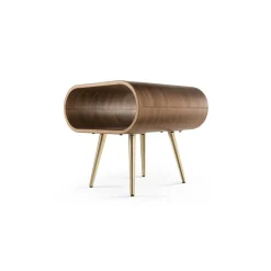 Mesa auxiliar con almacenaje Hooper – Nogal