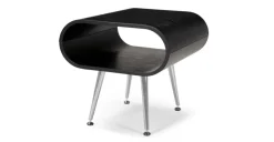 Mesa auxiliar con almacenaje Hooper – Negro