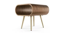 Mesa auxiliar con almacenaje Hooper – Nogal