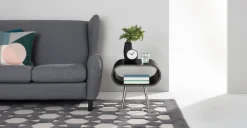 Mesa auxiliar con almacenaje Hooper – Negro