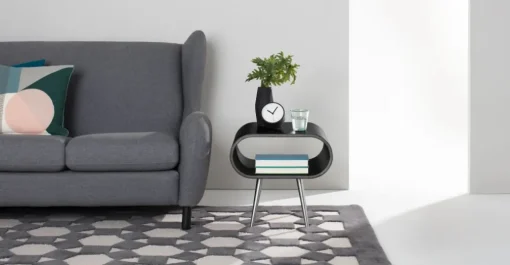 Mesa auxiliar con almacenaje Hooper – Negro