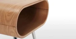 Mesa auxiliar con almacenaje Hooper – Fresno natural