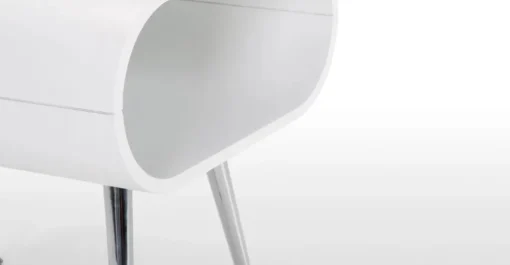 Mesa auxiliar con almacenaje Hooper – Blanco