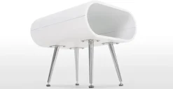 Mesa auxiliar con almacenaje Hooper – Blanco