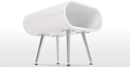 Mesa auxiliar con almacenaje Hooper – Blanco