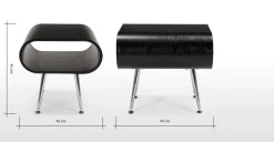 Mesa auxiliar con almacenaje Hooper – Negro