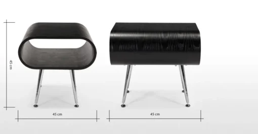 Mesa auxiliar con almacenaje Hooper – Negro
