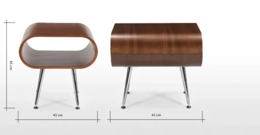 Mesa auxiliar con almacenaje Hooper – Nogal