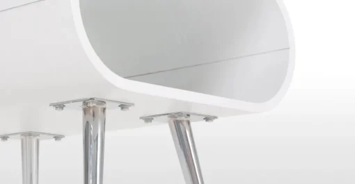 Mesa auxiliar con almacenaje Hooper – Blanco