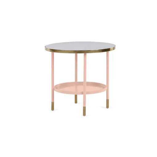 Mesa auxiliar Fox – Mármol y Rosa