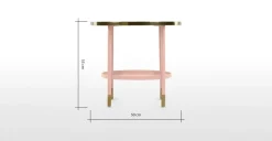 Mesa auxiliar Fox – Mármol y Rosa