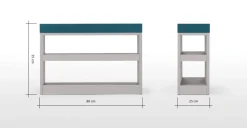 Mesa auxiliar Yumi – Azul y gris