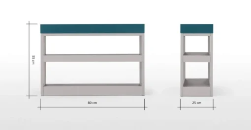 Mesa auxiliar Yumi – Azul y gris