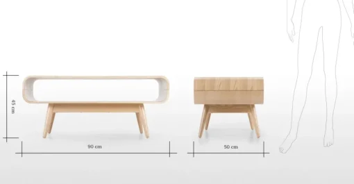 Mesa de Centro Compacta Esme – Fresno