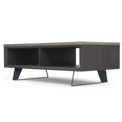 Mesa de Centro con Almacenaje Boone – Gris hormigón