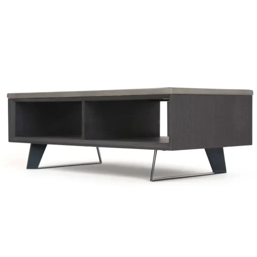 Mesa de Centro con Almacenaje Boone – Gris hormigón