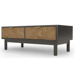 Mesa de Centro con Almacenaje Belgrave – Roble Oscuro