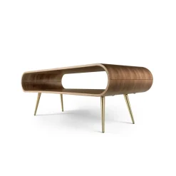 Mesa de Centro con Almacenaje Hooper – Nogal Natural y Metal