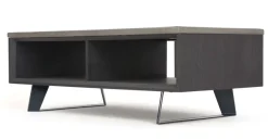 Mesa de Centro con Almacenaje Boone – Gris hormigón