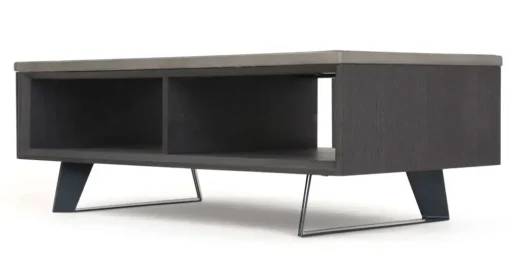 Mesa de Centro con Almacenaje Boone – Gris hormigón