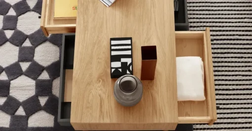Mesa de Centro con Almacenaje Campton – Roble