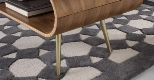 Mesa de Centro con Almacenaje Hooper – Nogal Natural y Metal