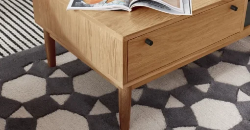Mesa de Centro con Almacenaje Campton – Roble