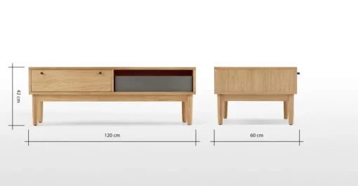 Mesa de Centro con Almacenaje Campton – Roble