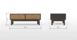 Mesa de Centro con Almacenaje Belgrave – Roble Oscuro