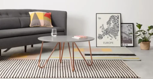Mesa de Centro Eibar – Gris y Cobre