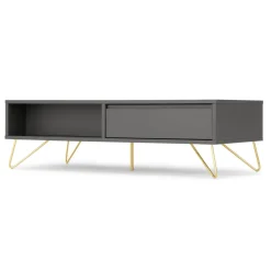 Mesa de Centro Elona – Gris Carbón y Metal
