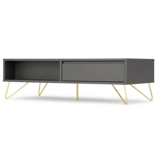 Mesa de Centro Elona – Gris Carbón y Metal