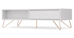 Mesa de Centro Elona – Gris Claro y Cobre