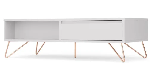 Mesa de Centro Elona – Gris Claro y Cobre