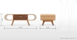 Mesa de Centro Fonteyn – Roble y nogal