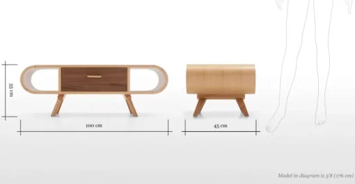 Mesa de Centro Fonteyn – Roble y nogal