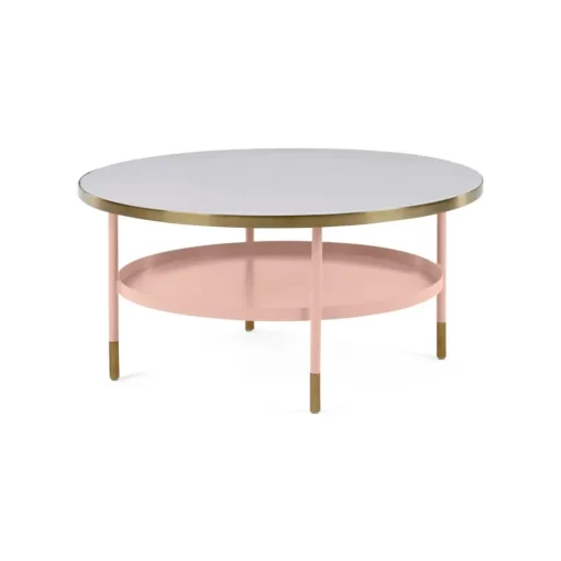 Mesa de Centro Fox – Rosa y Metal
