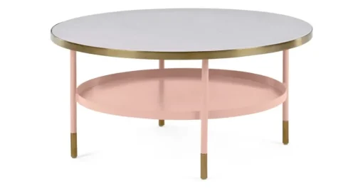 Mesa de Centro Fox – Rosa y Metal